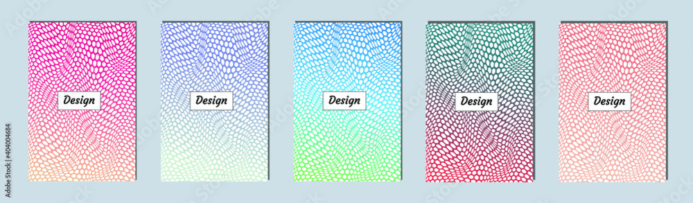 Poster set of modern abstract graphic elements. gradient abstract banners with different shapes. template f