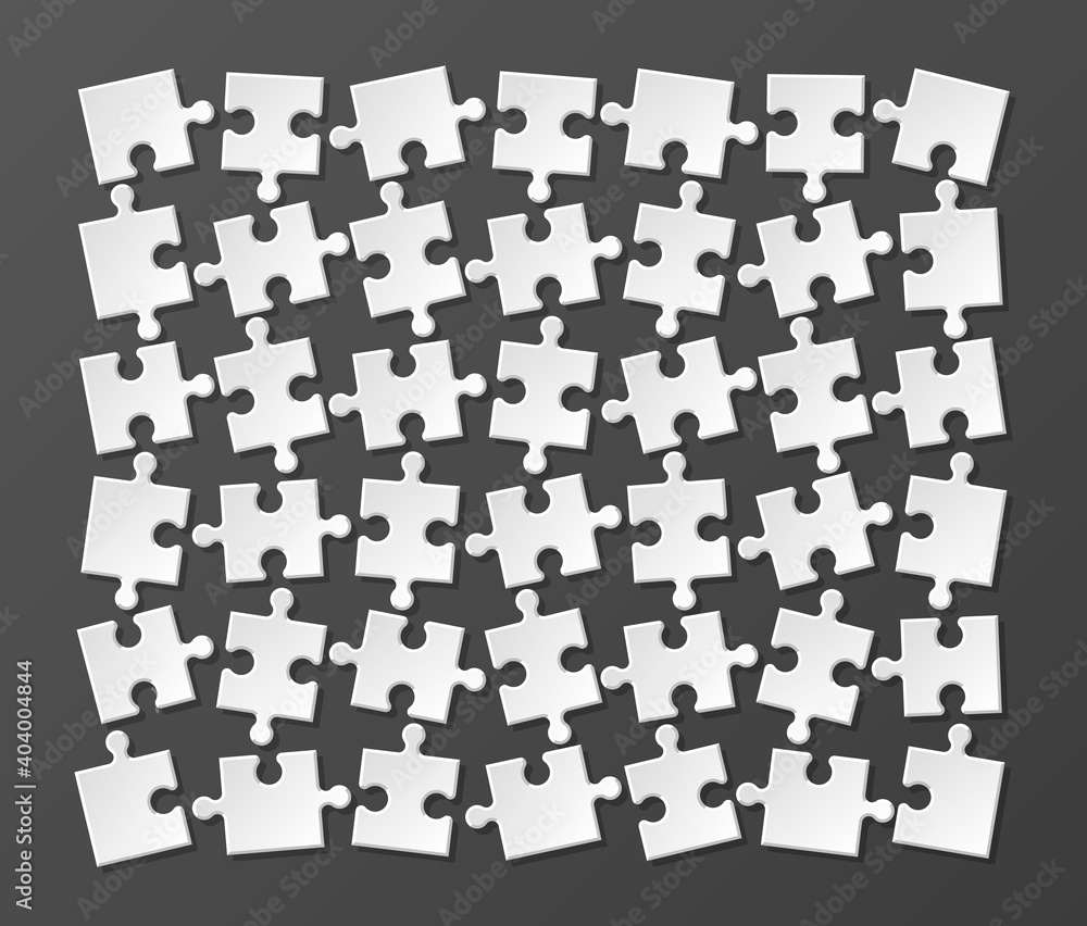 Leinwandbilder a lot of piece flat puzzle presentation. many step circle business background. section compare servi