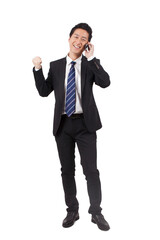 A young Business man on the phone