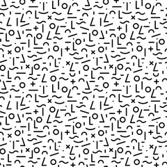 Ligne transparente doodle motif memphis mode années 80-90