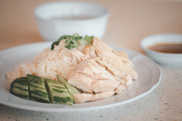 Thai gourmet steamed chicken with rice