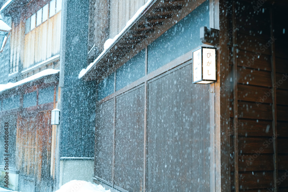 Canvas Prints A snow day in Kanazawa, 2021.