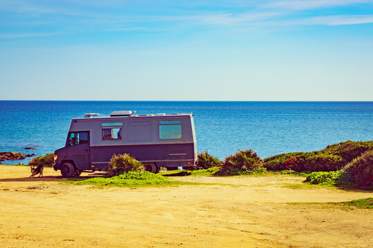 Caravan On Beach By Punta Mala, Alcaidesa Spain