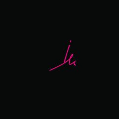 Fototapeta na wymiar Lh initial handwriting logo for identity