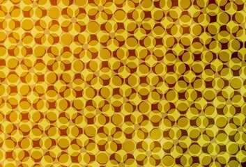 Dark Yellow vector backdrop with dots.