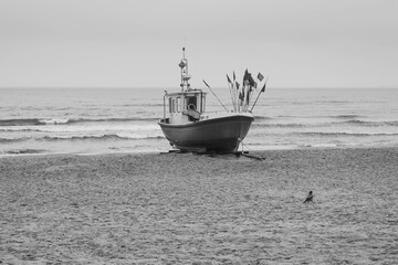 Fishing Boat on Sopot beach, Poland 2018