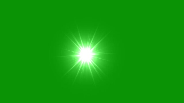 Shining star motion graphics with green screen background