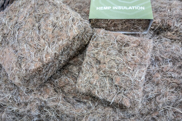 Natural hemp fiber boards for insulation of roofs, ceilings, floors and walls
