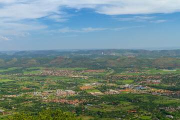 Views of Hartebeespoort Dam and Pelindaba from the top of the cable way.