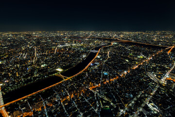 高層からの東京の夜景