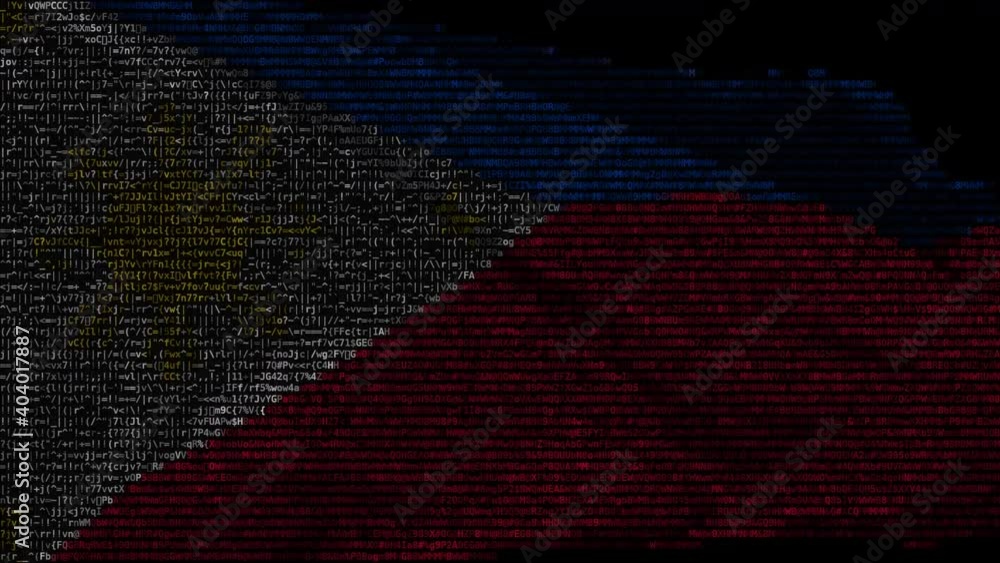 Aufkleber flag of the philippines made of computer code, looping animation