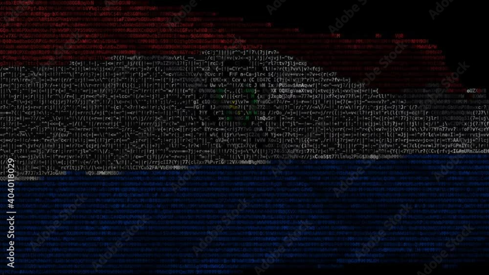 Poster moving digital flag of paraguay on the display. looping animation