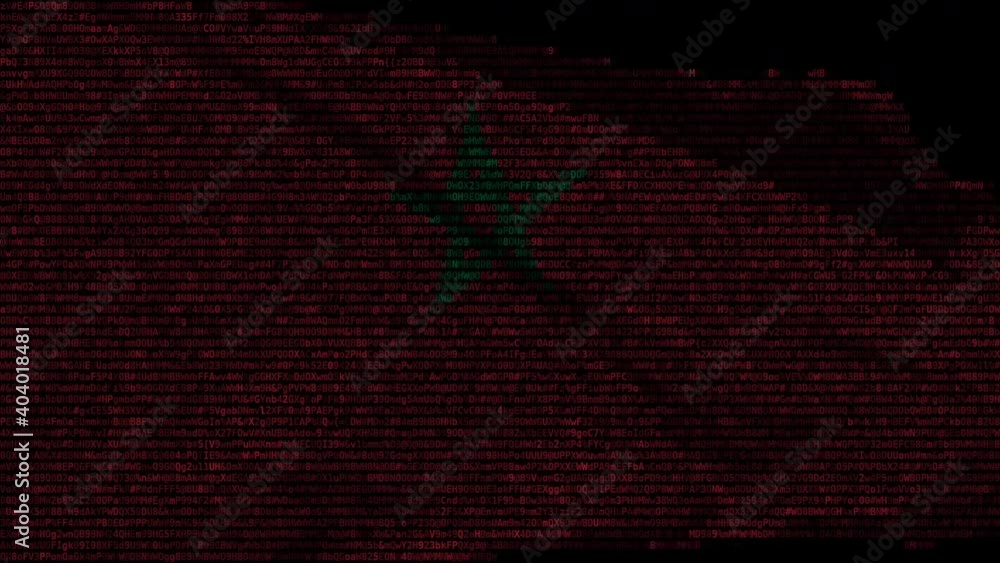 Poster waving digital flag of morocco on computer screen, looping motion background