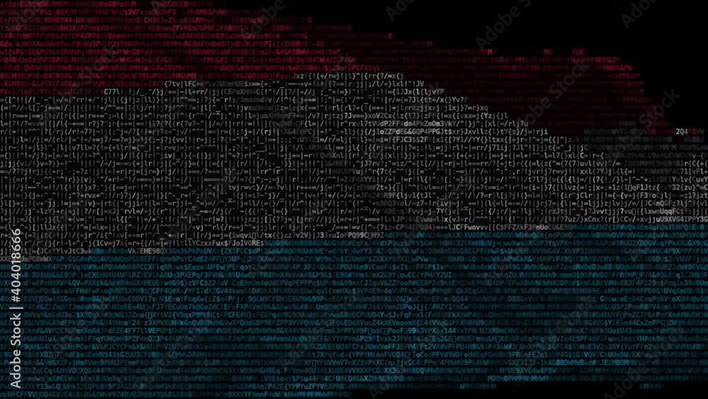 Aufkleber flag of luxembourg made of computer code, looping animation