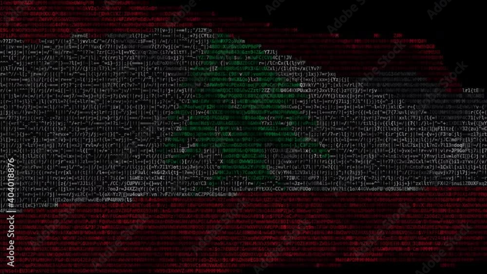 Aufkleber flag of lebanon made of computer code, looping animation