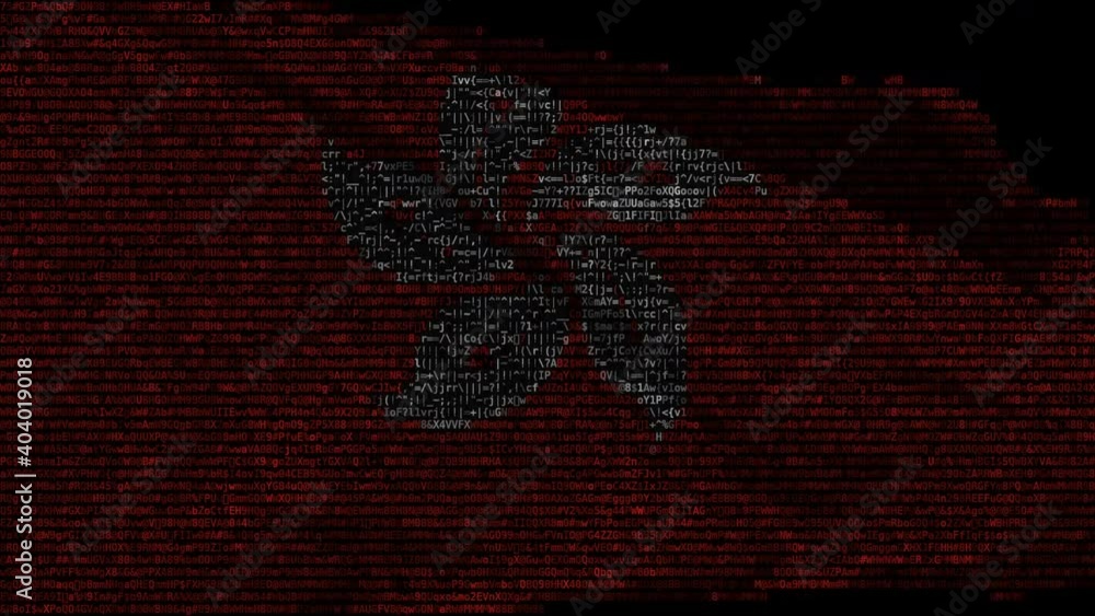 Aufkleber moving digital flag of hong kong on the display. looping animation