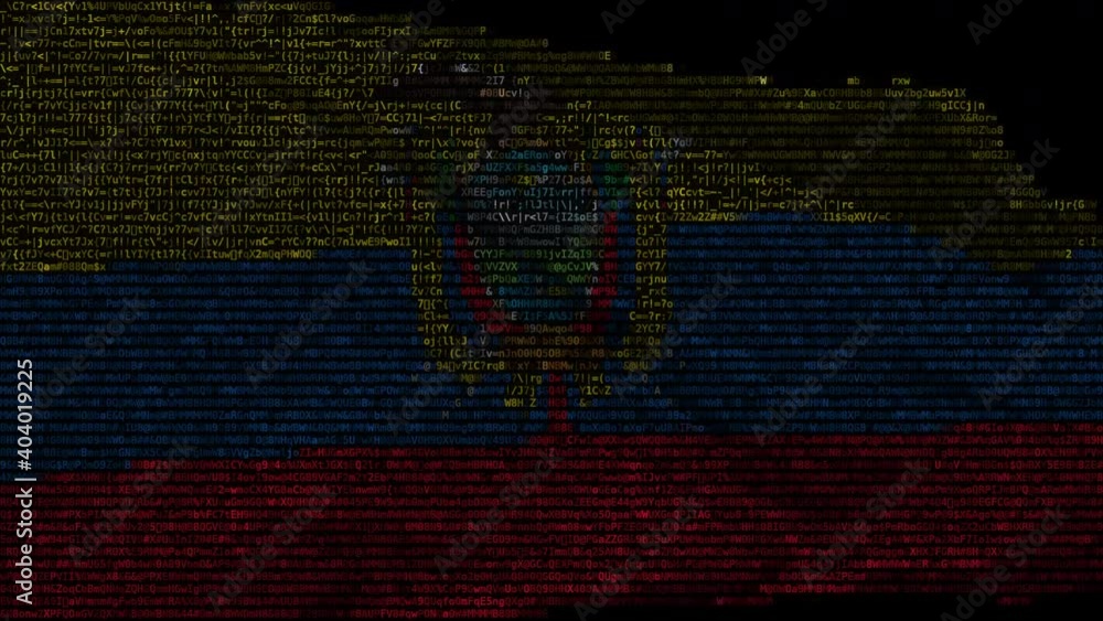 Aufkleber moving digital flag of ecuador on the display. looping animation