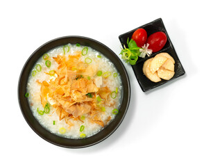 Rice Porridge Katsuobushi and Tofu Sprinkle with Spring onion Japanese Food