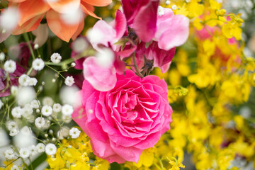 春の花束クローズアップ