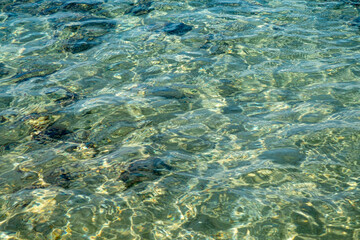 Fototapeta na wymiar The blue and crystalline sea of Sicily