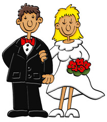 Hochzeitspaar Cartoon
