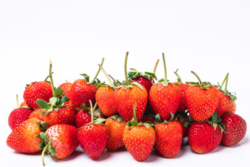 Strawberries isolated on white background