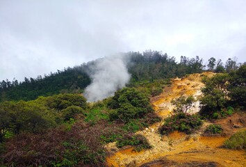 photo of the crater that is still active