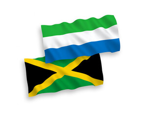 Flags of Jamaica and Sierra Leone on a white background