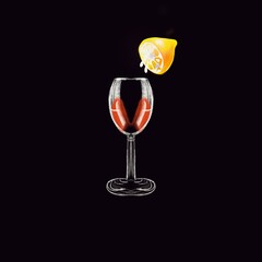 glass of wine