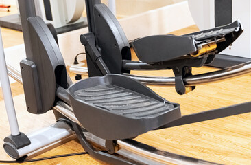 Sports equipment for fitness. An active lifestyle, a room for sports.