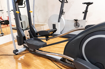 Obraz premium Sports equipment for fitness. An active lifestyle, a room for sports.