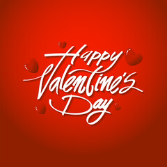 Happy Valentine Day Vector. Happy valentine’s day hand lettering, scalable and editable vector illustration.