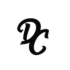 DC letter logo template vector illustration graphic design.