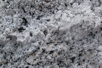 White porous structure for the backdrop. Chemical substance or natural sediment concept.
