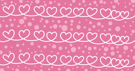 Seamless pattern with hearts. Vector romantic background.
