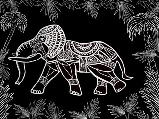 Illustration with elephant