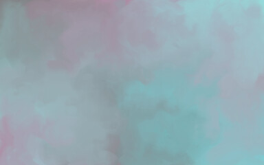 Abstract heavenly watercolor background in blue, purple and pink colors. Copy space, horizontal banner...