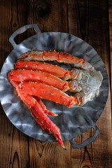 King kamchatka crab on a plate