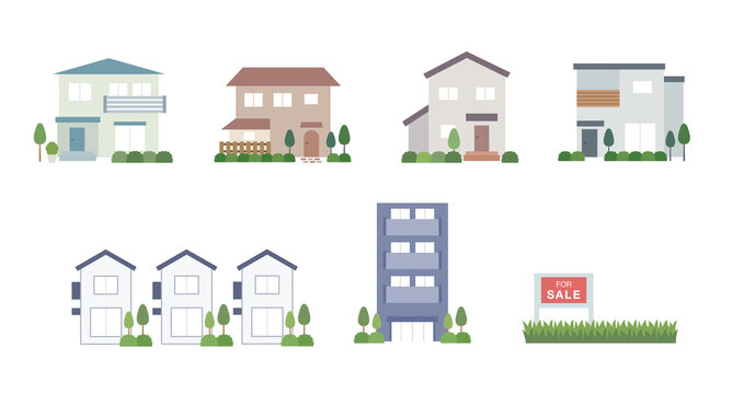 住宅、不動産のイラスト