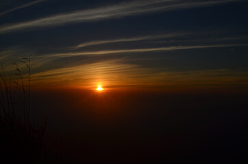 sunrise over the mountains