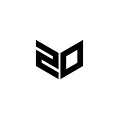 ZO letter logo design with white background in illustrator, vector logo, modern alphabet font overlap style. calligraphy designs for logo, Poster, Invitation, etc.	 - obrazy, fototapety, plakaty