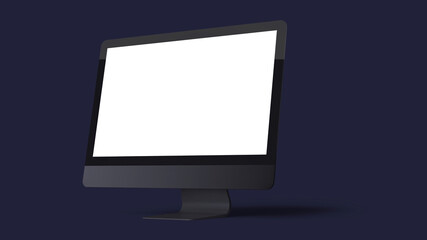 Black Desktop Computer Mockup