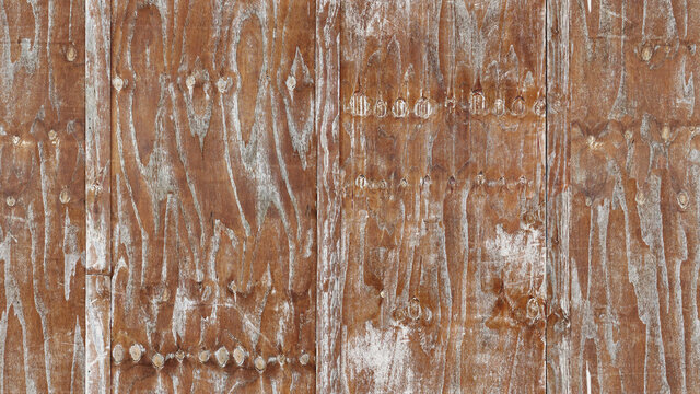 Seamless weathered wooden wall texture, exposed wood baton pattern, high resolution repeatable wood-like wallpaper, seams free, perfect for renders and architectural works.