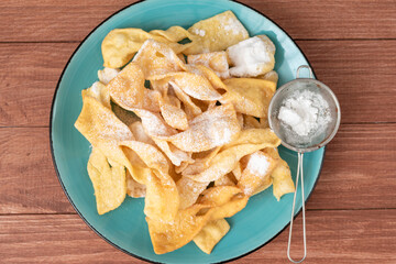 Faworki, Chrusty, Angel Wings - traditional Polish pastries served during Carnival