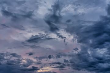 Unusual dawn sky in the morning twilight