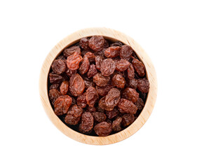 sweet Raisins or dried sweet grapes  isolated on white background