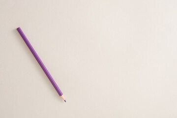 isolated Purple pencil with white background.