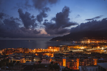 Fototapeta na wymiar Cityscape photo of Salerno, Italy