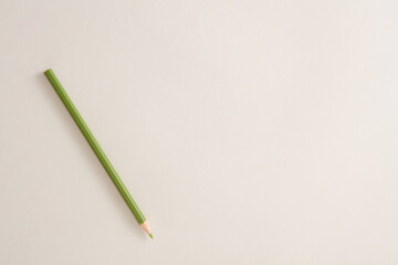 isolated Light Green pencil with white background.