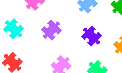 Colorful puzzle pattern design